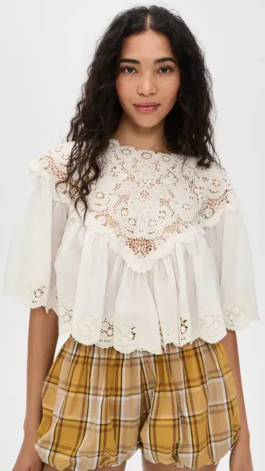 Sea Sofia Embroidery Top Cream | Thumbnail 2 Sea Sofia Embroidery Top Cream | Thumbnail 2