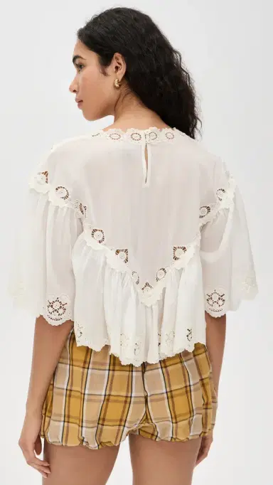 Sea Sofia Embroidery Top Cream | Thumbnail 3 Sea Sofia Embroidery Top Cream | Thumbnail 3