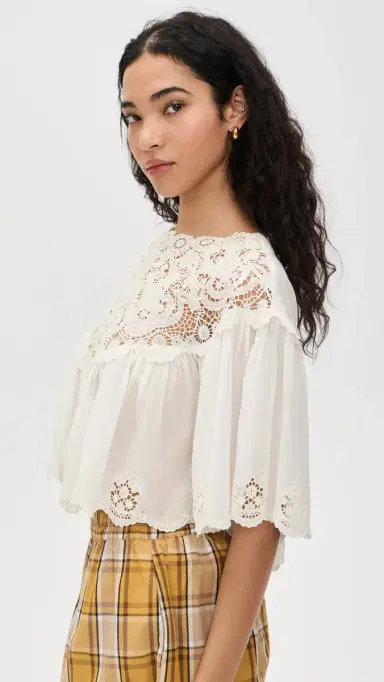 Sea Sofia Embroidery Top Cream | Thumbnail 4 Sea Sofia Embroidery Top Cream | Thumbnail 4