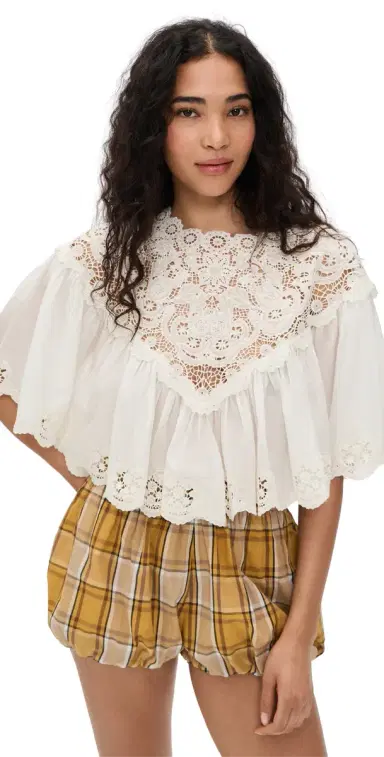 Sea Sofia Embroidery Top Cream | Thumbnail 1 Sea Sofia Embroidery Top Cream | Thumbnail 1