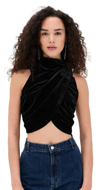 LE BOP Mel Velvet Top Black | Thumbnail 1 LE BOP Mel Velvet Top Black | Thumbnail 1