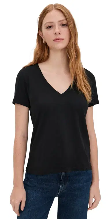Madewell Relaxed V-Neck Tee Jet Black | Thumbnail 1 Madewell Relaxed V-Neck Tee Jet Black | Thumbnail 1