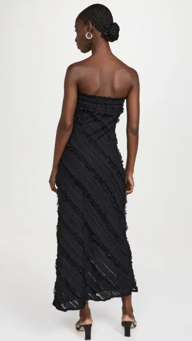 endless rose Strapless Ruffled Maxi Dress Black | Thumbnail 3 endless rose Strapless Ruffled Maxi Dress Black | Thumbnail 3