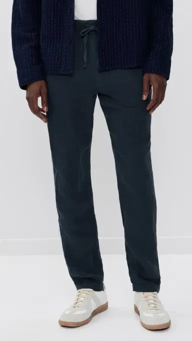 Faherty Linen Drawstring Pants Island Navy | Thumbnail 2 Faherty Linen Drawstring Pants Island Navy | Thumbnail 2