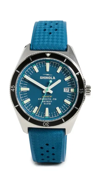 Shinola Duck 3hd 40mm, Blue Rubber Strap Watch | Thumbnail 1 Shinola Duck 3hd 40mm, Blue Rubber Strap Watch | Thumbnail 1