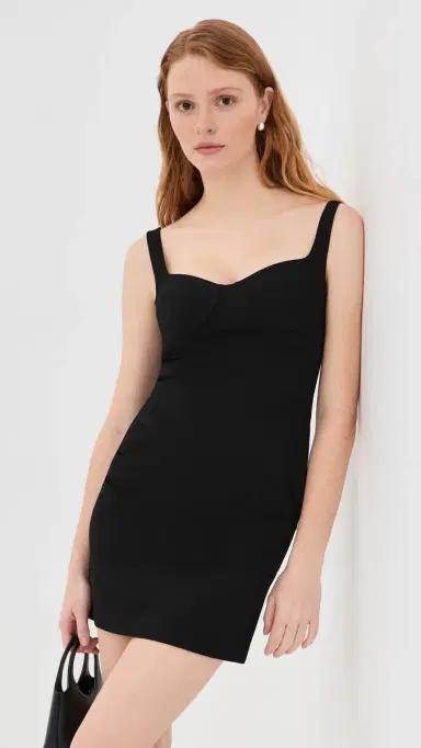 Simkhai Lindy Sculpted Scuba Mini Dress Black 6 | Thumbnail 2 Simkhai Lindy Sculpted Scuba Mini Dress Black 6 | Thumbnail 2