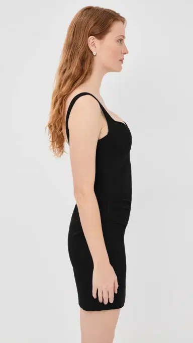 Simkhai Lindy Sculpted Scuba Mini Dress Black 6 | Thumbnail 4 Simkhai Lindy Sculpted Scuba Mini Dress Black 6 | Thumbnail 4