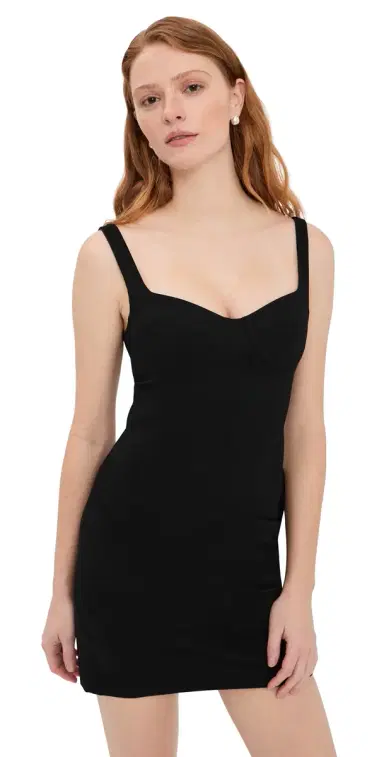 Simkhai Lindy Sculpted Scuba Mini Dress Black 6 | Thumbnail 1 Simkhai Lindy Sculpted Scuba Mini Dress Black 6 | Thumbnail 1