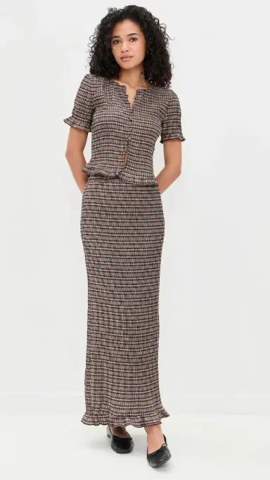 Bailey Rose Plaid Blouse Chocolate | Thumbnail 5 Bailey Rose Plaid Blouse Chocolate | Thumbnail 5