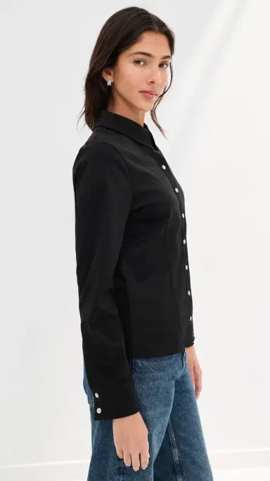 LE BOP Jolene Faux Suede Shirt Black | Thumbnail 4 LE BOP Jolene Faux Suede Shirt Black | Thumbnail 4