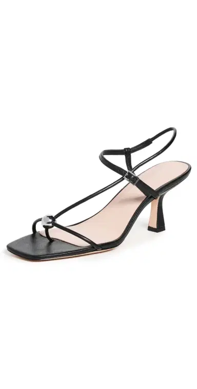 Loeffler Randall Triana Strappy Mid Heel Sandals Black 8 | Thumbnail 1 Loeffler Randall Triana Strappy Mid Heel Sandals Black 8 | Thumbnail 1