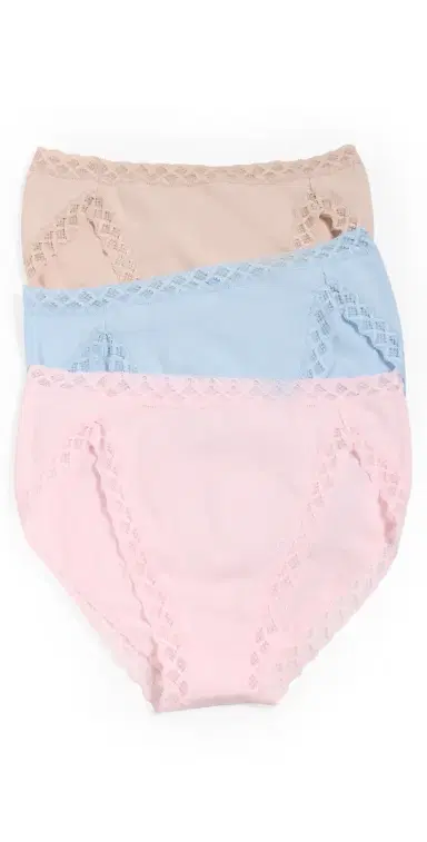 Natori Bliss French Cut 3 Pack Blue Mist/Delicate Rose/Lt Mocha L | Thumbnail 1 Natori Bliss French Cut 3 Pack Blue Mist/Delicate Rose/Lt Mocha L | Thumbnail 1