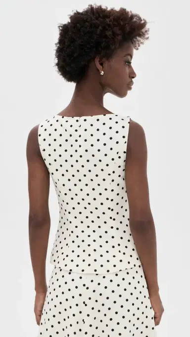 WAYF Arielle Boat Neck Top Polka Dot | Thumbnail 3 WAYF Arielle Boat Neck Top Polka Dot | Thumbnail 3