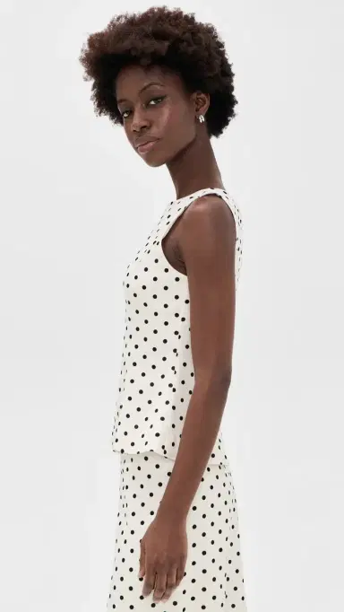 WAYF Arielle Boat Neck Top Polka Dot | Thumbnail 4 WAYF Arielle Boat Neck Top Polka Dot | Thumbnail 4