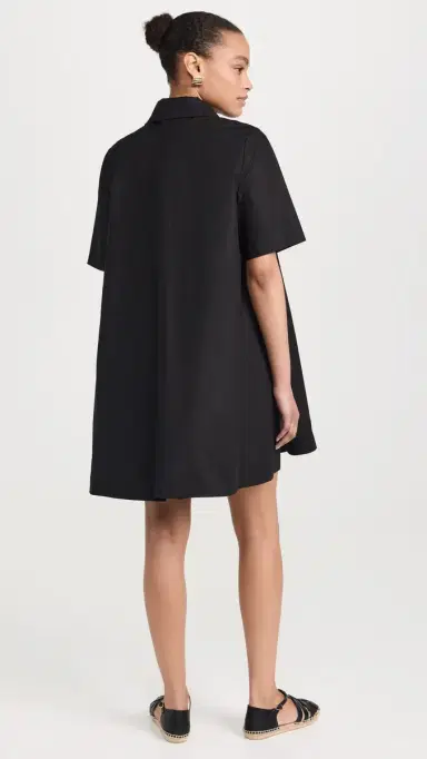English Factory A-line Short Sleeve Shirt Dress Black | Thumbnail 3 English Factory A-line Short Sleeve Shirt Dress Black | Thumbnail 3