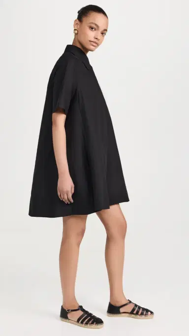 English Factory A-line Short Sleeve Shirt Dress Black | Thumbnail 4 English Factory A-line Short Sleeve Shirt Dress Black | Thumbnail 4