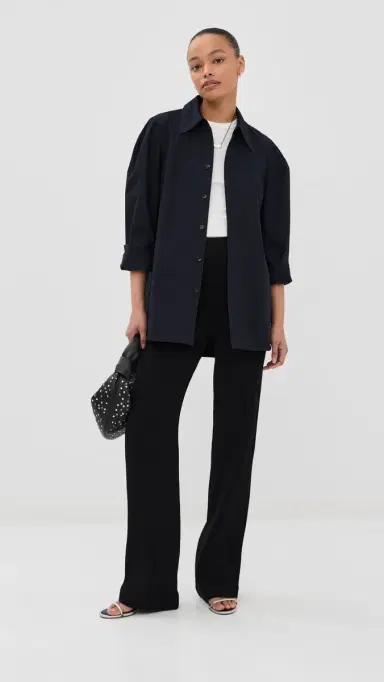 Tibi Viscose Plisse Corbit Pants Black 4 | Thumbnail 2 Tibi Viscose Plisse Corbit Pants Black 4 | Thumbnail 2
