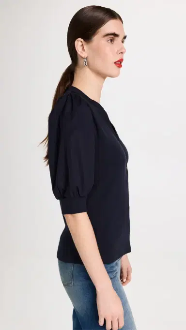 Veronica Beard Jean Coralee Top Navy M | Thumbnail 4 Veronica Beard Jean Coralee Top Navy M | Thumbnail 4