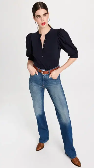 Veronica Beard Jean Coralee Top Navy M | Thumbnail 5 Veronica Beard Jean Coralee Top Navy M | Thumbnail 5