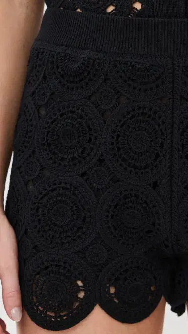 LE BOP Crochet Shorts Black | Thumbnail 6 LE BOP Crochet Shorts Black | Thumbnail 6