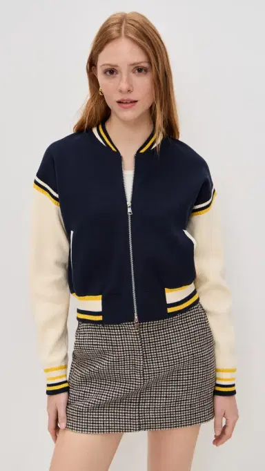 State & Lake Blake Varsity Jacket Navy/White/Yellow S | Thumbnail 2 State & Lake Blake Varsity Jacket Navy/White/Yellow S | Thumbnail 2