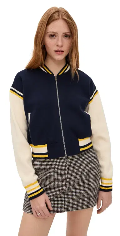 State & Lake Blake Varsity Jacket Navy/White/Yellow S | Thumbnail 1 State & Lake Blake Varsity Jacket Navy/White/Yellow S | Thumbnail 1