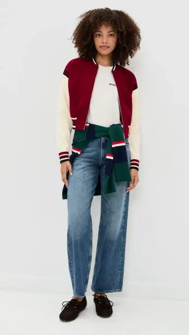 State & Lake Blake Varsity Jacket Burgundy/White/Black S | Thumbnail 5 State & Lake Blake Varsity Jacket Burgundy/White/Black S | Thumbnail 5