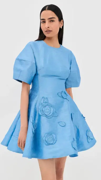 Leo Lin Simona Applique Mini Dress Pastel Blue | Thumbnail 2 Leo Lin Simona Applique Mini Dress Pastel Blue | Thumbnail 2
