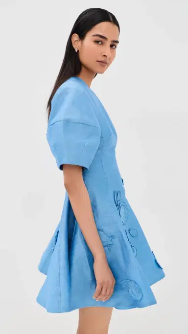 Leo Lin Simona Applique Mini Dress Pastel Blue | Thumbnail 4 Leo Lin Simona Applique Mini Dress Pastel Blue | Thumbnail 4