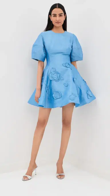 Leo Lin Simona Applique Mini Dress Pastel Blue | Thumbnail 5 Leo Lin Simona Applique Mini Dress Pastel Blue | Thumbnail 5
