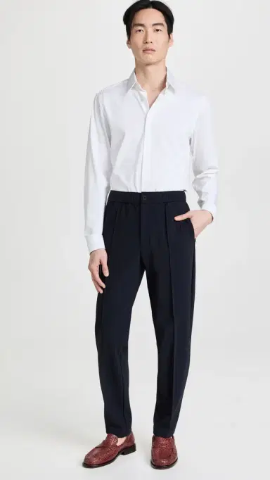 Theory Curtis Drawstring Precision Ponte Pants Baltic 36 | Thumbnail 5 Theory Curtis Drawstring Precision Ponte Pants Baltic 36 | Thumbnail 5