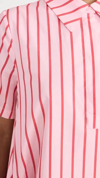 English Factory tripe A-line Shirt Dress Pink/Red | Thumbnail 5 English Factory tripe A-line Shirt Dress Pink/Red | Thumbnail 5