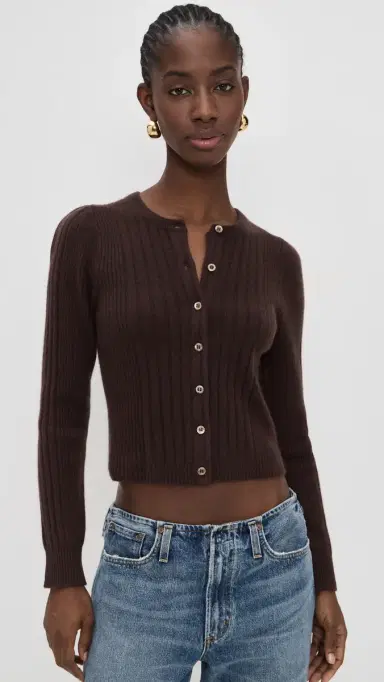 PAIGE Allessandro Cashmere Cardigan Dark Chocolate | Thumbnail 2 PAIGE Allessandro Cashmere Cardigan Dark Chocolate | Thumbnail 2