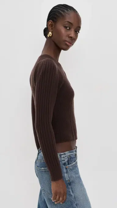 PAIGE Allessandro Cashmere Cardigan Dark Chocolate | Thumbnail 4 PAIGE Allessandro Cashmere Cardigan Dark Chocolate | Thumbnail 4