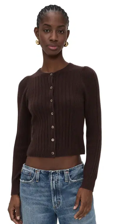 PAIGE Allessandro Cashmere Cardigan Dark Chocolate | Thumbnail 1 PAIGE Allessandro Cashmere Cardigan Dark Chocolate | Thumbnail 1