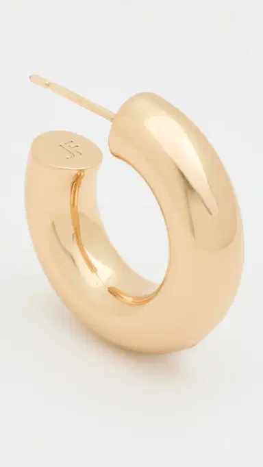 Jennifer Fisher Samira Micro Huggie Hoop Earrings Yellow Gold One Size | Thumbnail 4 Jennifer Fisher Samira Micro Huggie Hoop Earrings Yellow Gold One Size | Thumbnail 4