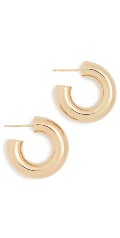 Jennifer Fisher Samira Micro Huggie Hoop Earrings Yellow Gold One Size | Thumbnail 1 Jennifer Fisher Samira Micro Huggie Hoop Earrings Yellow Gold One Size | Thumbnail 1