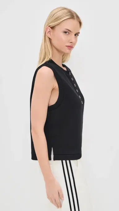 Varley Marla Button Placket Tank Black | Thumbnail 4 Varley Marla Button Placket Tank Black | Thumbnail 4