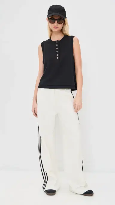 Varley Marla Button Placket Tank Black | Thumbnail 5 Varley Marla Button Placket Tank Black | Thumbnail 5