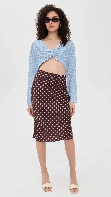 POSSE eo Skirt Chocolate Polka Dot | Thumbnail 5 POSSE eo Skirt Chocolate Polka Dot | Thumbnail 5