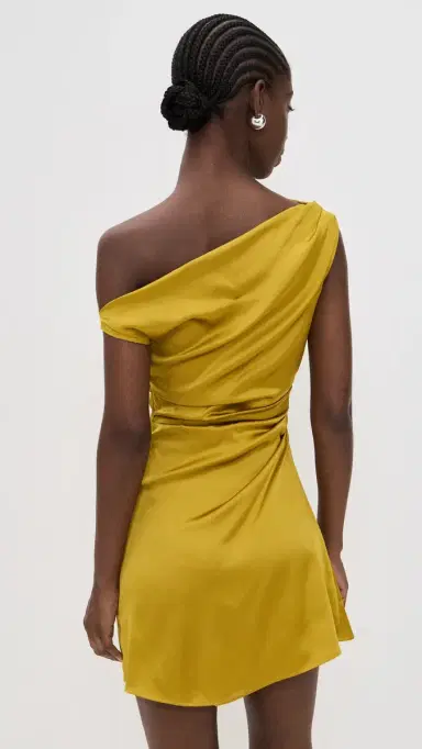 STAUD Phare Silk Mini Dress Turmeric | Thumbnail 3 STAUD Phare Silk Mini Dress Turmeric | Thumbnail 3