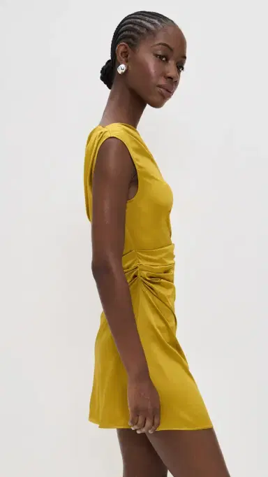 STAUD Phare Silk Mini Dress Turmeric | Thumbnail 4 STAUD Phare Silk Mini Dress Turmeric | Thumbnail 4