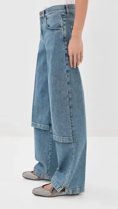The Attico Paneled Wide Leg Jeans Sky Blue | Thumbnail 5 The Attico Paneled Wide Leg Jeans Sky Blue | Thumbnail 5