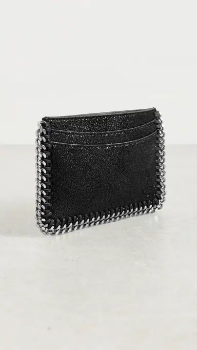 Stella McCartney Falabella Vegan Shaggy Deer Flat Card Holder Black One Size | Thumbnail 3 Stella McCartney Falabella Vegan Shaggy Deer Flat Card Holder Black One Size | Thumbnail 3
