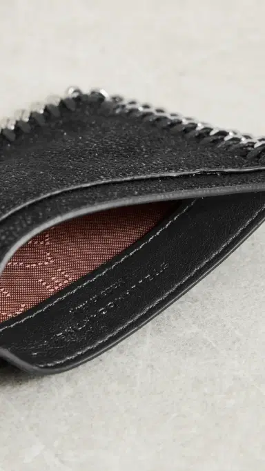 Stella McCartney Falabella Vegan Shaggy Deer Flat Card Holder Black One Size | Thumbnail 5 Stella McCartney Falabella Vegan Shaggy Deer Flat Card Holder Black One Size | Thumbnail 5