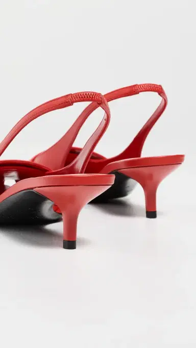 Courrèges Fold Kitten Slingbacks Bright Red | Thumbnail 4 Courrèges Fold Kitten Slingbacks Bright Red | Thumbnail 4