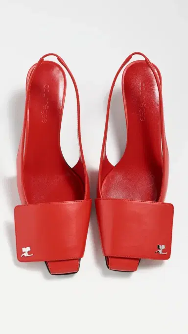 Courrèges Fold Kitten Slingbacks Bright Red | Thumbnail 5 Courrèges Fold Kitten Slingbacks Bright Red | Thumbnail 5