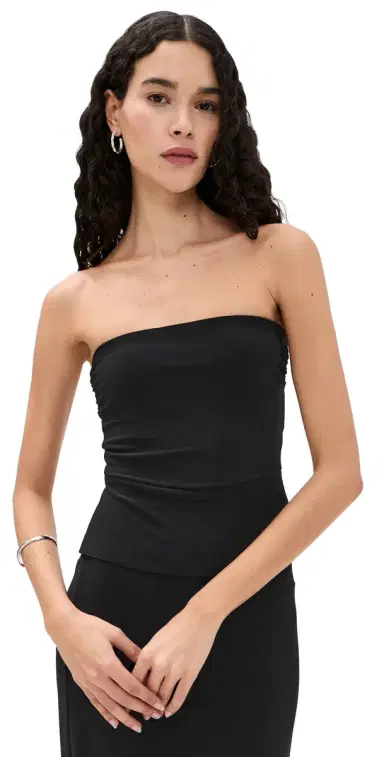 Norma Kamali Strapless Top Black | Thumbnail 1 Norma Kamali Strapless Top Black | Thumbnail 1