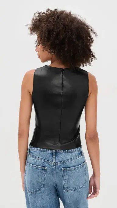 Joe's Jeans The Meg Vegan eather Top Black | Thumbnail 3 Joe's Jeans The Meg Vegan eather Top Black | Thumbnail 3