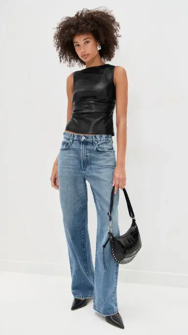 Joe's Jeans The Meg Vegan eather Top Black | Thumbnail 5 Joe's Jeans The Meg Vegan eather Top Black | Thumbnail 5